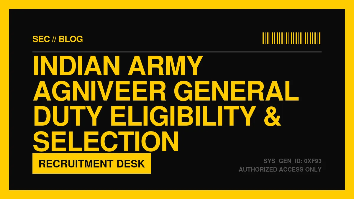 Agniveer General Duty Eligibility & Selection